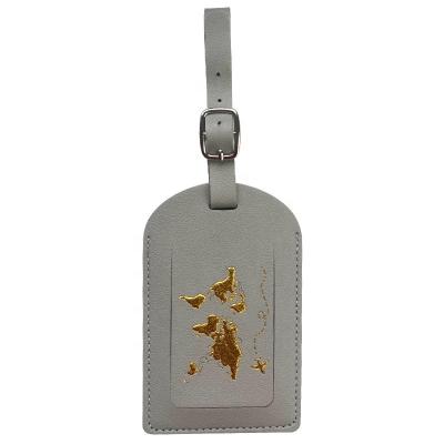 China Card Air Tag Card Holder Gold Stamped PVC Travel Luggage Tag Waterproof Luggage Leather Tag for sale