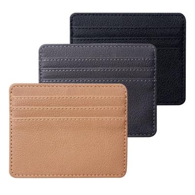 China Fashion Luxure card holder custom leather rfid card wallet for man and woman anti theft blocking id card holder for sale