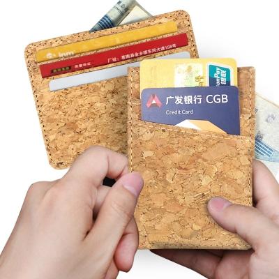 China Eco-Friendly Fashion Cork Credit Card Holder Slim Portable Fashion Factory Price Card Holder Case for sale