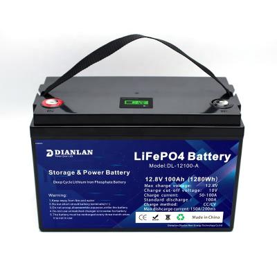 China Toys 12V 100Ah Lifepo4 Smart BMS 12v 200ah Lifepo4 lithium batteries LCD voltage display 12V battery for sale