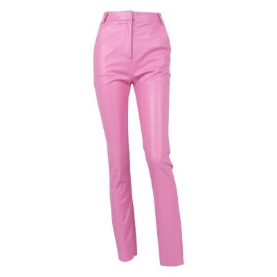 China Anti-wrinkle Quality Reliable Cheap Price High Waist Leather Pants Women for sale