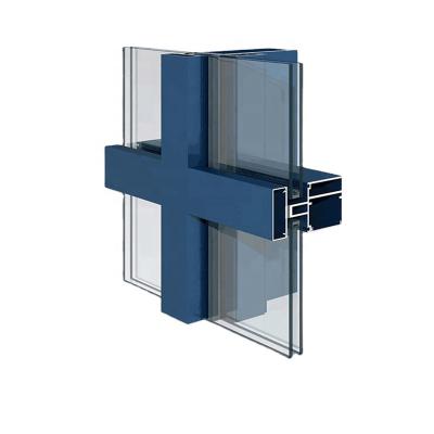 China Hot Selling Folding Fireproof Waterproof Anodizing Aluminum Aluminum Curtain Wall Profiles For Office Building for sale