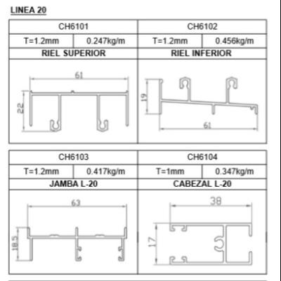 China Linea 20.L20.bolivia Frame Aluminum Profile Window Aluminum Profiles for sale