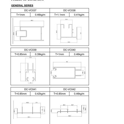 China door & Window P40 M100 P92 Aluminum Profiles For Dominica for sale