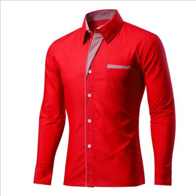 China New Style Streetwear Embroidery Shirt Men's Fashion Design Slim Blouse Breathable Male Casual Formal Shirt Man for sale