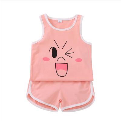 China Cotton / fiber factory bamboo vest and briefs directly set breathable cartoon apparels original and new clothing for sale