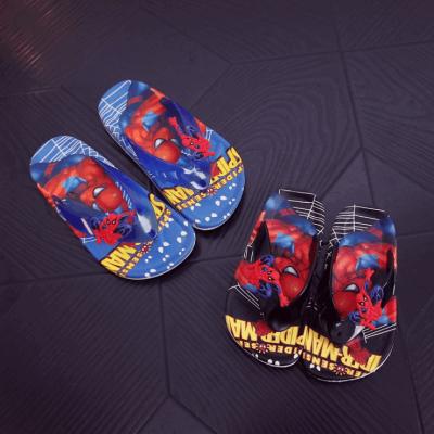 China Kids Summer Flat Flip Flops Cartoon Outdoor Slippers Boys Beach Shoes On Sale for sale