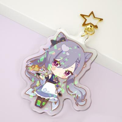 China Free Custom Clear Cute Acrylic Key Chain Anime Figure DIY/Anime/Photo Paran Charms Best Promotion Kawaii Girl Acrylic Plastic Key Chain for sale