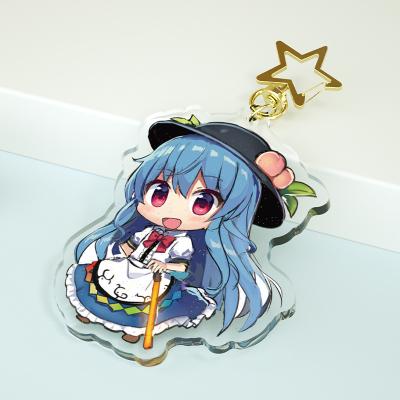 China DIY/Anime/Photo Paran Wholesale Plastic Laser Cut Clear Anime Acrylic Custom Japanese Number Kawaii Key Chain Charms Acrylic Key Chain for sale