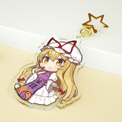 China New Fashion Clear Charm Sublimation Custom Acrylic Plastic Resin Keychains DIY Anime/Anime/Photo Paran Key Chain for sale