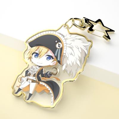 China DIY/Acrylic Key Chain Custom Anime/Photo Charms Paran Gold Edge Plastic Acrylic ACRYLIC Key Chain Promotion Anime Figure for sale