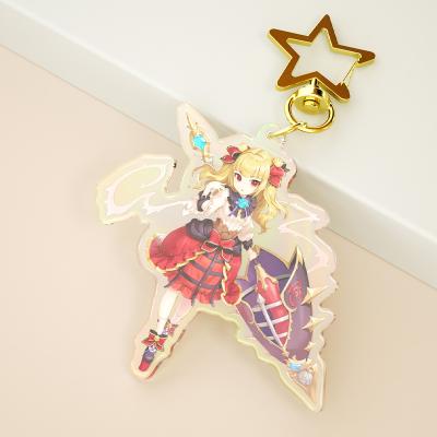 China DIY/Clear Acrylic Anime Key Chain/Custom Photo Promotion Paran Rainbow Hologram Wenzhou Charms Key Chain Round Acrylic Anime for sale