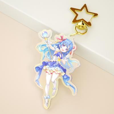 China DIY/Free Custom Acrylic Resin Keychains Acrylic Resin Sublimation Charms Sublimation Hologram Photo Hologram Photo Anime/Wholesale Kawaii Anime Figure Key Chain for sale