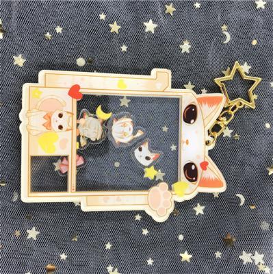 China DIY/Wholesale Anime Acrylic Paran/Photo Charms Key Chain Anime Acrylic Flip Key Chain Custom Printed Clear Anime Figure Key Chain Acrylic Flip for sale