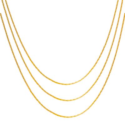 China wholesale new style Non-fading gold plated fine jewelry 18k gold plated chains men necklace for sale