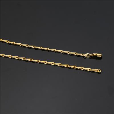 China Non-fading Jewelry Supplier High Quality Rose Gold Color Melon Seed Spring Chain Mum Necklace for sale