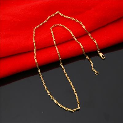 China Hot Selling Women Jewelry Simple Fashionable Exquisite Non-fading Gold Chain 18k Adjustable Double Layered Necklace For Women for sale