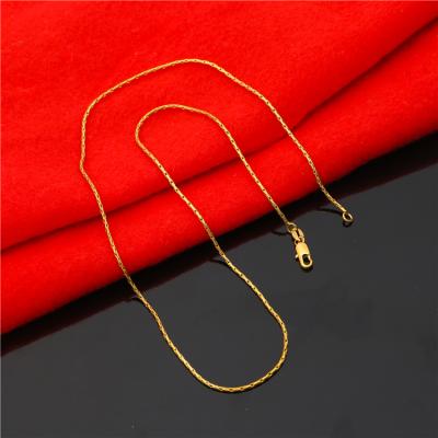 China Non-fading Women Vacuum Plating Best Gift Courage Mens Pendant Chain Copper 18k Gold Plated Necklace for sale