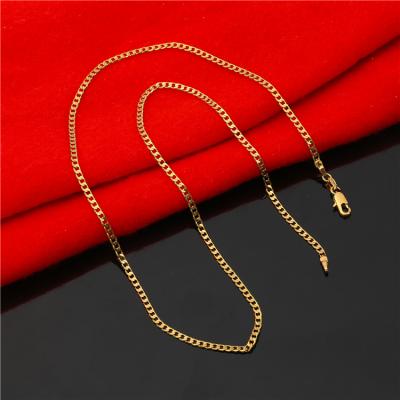 China Shiyi 18k Gold Design Mens Necklace Jewelry Non-fading Bijuterias Big Chain Necklace With Free Shipping for sale