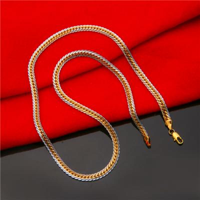 China simple design high quality custom made 18k gold filled necklace gold plated choker neck chain Non-fading jewelry for sale