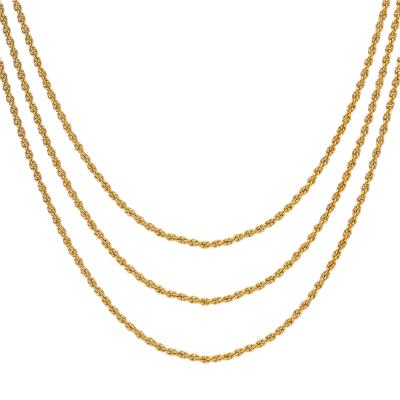 China fashion 18K Non-fading gold plated cheap fashion women and men jewelry pendant necklace chain for sale