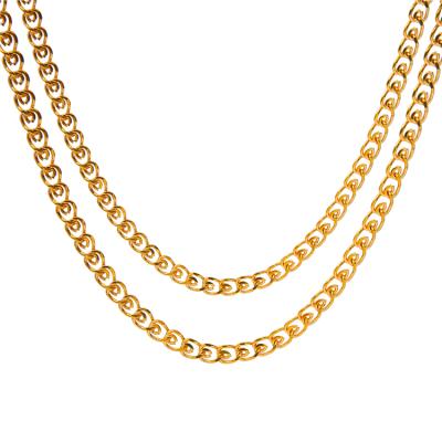 China Mensnew 18k Gold Plated Jewelry Factory Direct Sale Hip Hop Non-fading Cuban Chains Non Tarnish Necklace for sale