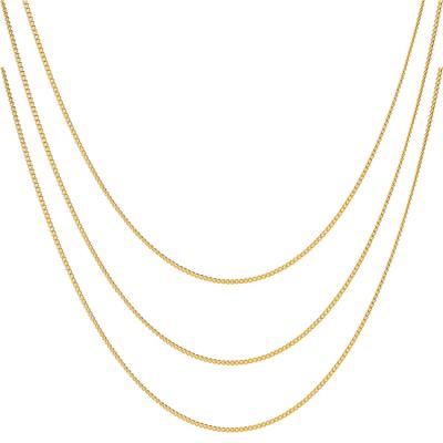 China 2021 New Fashionable Custom Made Non-fading Gold Link Chain Men's Layered Chain Necklace for sale