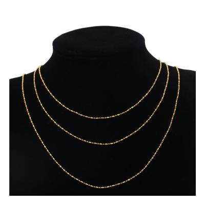 China High Quality Classic Style Non-fading Empty Plating Tasty Long Chain Gold Plated Jewelry Necklace for sale