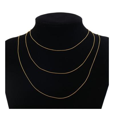 China Factory Wholesale Price Custom Fashion Round Snake Chain Non-fading Gold Plated Layered Necklace for sale