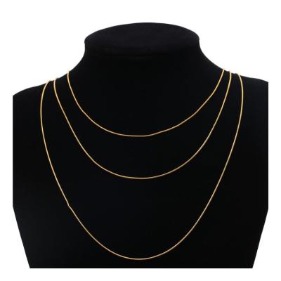 China Hot Sale Fashion Round Snake Non-fading Chain Non Tarnish Layered Jewelry Chain Necklace for sale