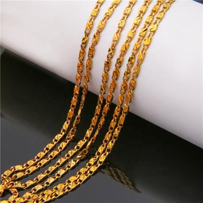 China Hot Sale 18k Hip Hop Gold Word Jewelry Japanese Hypoallergenic Real Gold Plated Non-fading Non-fading Chain Necklaces for sale