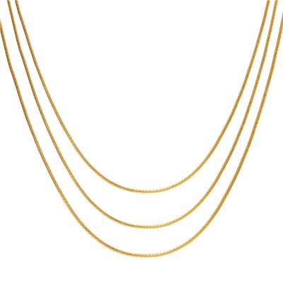 China Factory Wholesale Price New Men's Necklace 18k Non-fading Non Tarnish Resistant Jewelry Necklace Gold Plated for sale