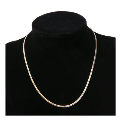 China Hot Selling Non-fading Fashion Two Color 18k Gold Plated Chain Men's Non Tarnish Necklace for sale