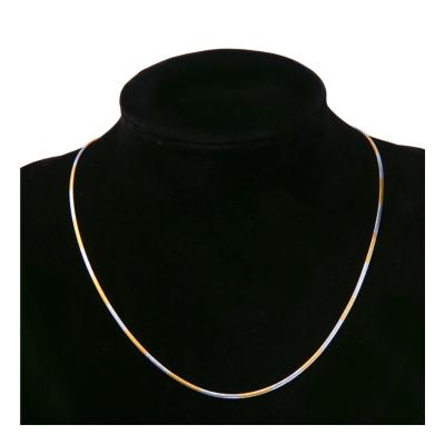 China New Style Fashion Non-fading Mens And Ladies Two Color Twisted Snake Chain Gold Plated Necklace for sale