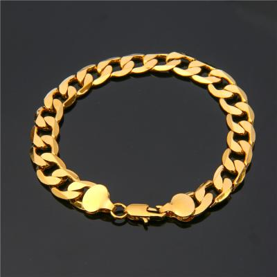 China Wholesale Price 10mm Nk Cuban Hand Chain Bracelets Factory Wholesale Price 10mm Nk Non-fading Diy Charm Men's Non-fading Gold Plated Bracelet for sale