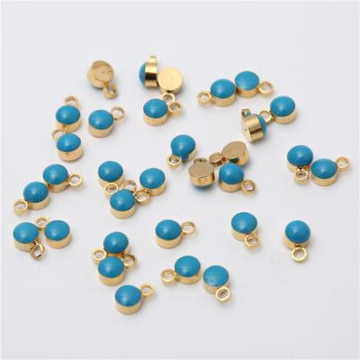 China Diy Non-fading Jewelry Making Round Cup Drip Accessories Earring Pendant For Earring Jewelry Accessories 2021 for sale