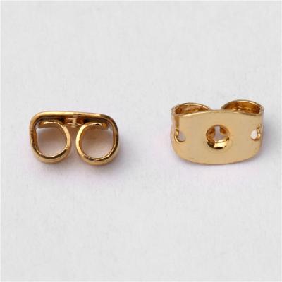 China 18k Vacuum Plating Ear Pin Buckle Earrings Accessories Metal Non-fading Jewelry Making Gold Plated Earring for sale