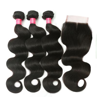 China All Textures Brazilian Straight Remy Hair Bundles, Brazilian Virgin Hair 3 Bundles And 1 Closure, Brazilian Hair Bundles for sale