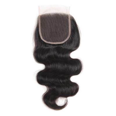 China Hair Factory Vendors Vietenamese Virgin Hair Direct 4x4 Lace Closure Cuticle Aligned Pre Plucked Swiss Lace Closure Body Wave With Baby Hair for sale