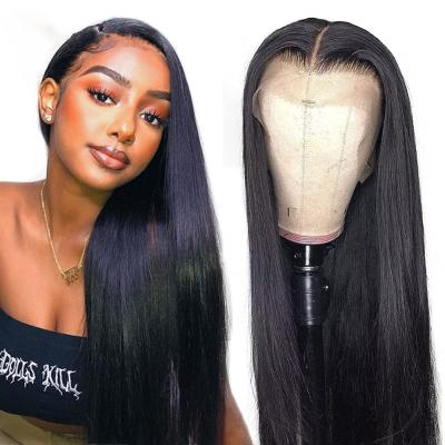 China ALL Textures Shmily Wholesale 13x4 Lace Front Human Hair Wigs Pre Plucked Straight Lace Front Wig Brazilian Hair Wig For Black Women for sale