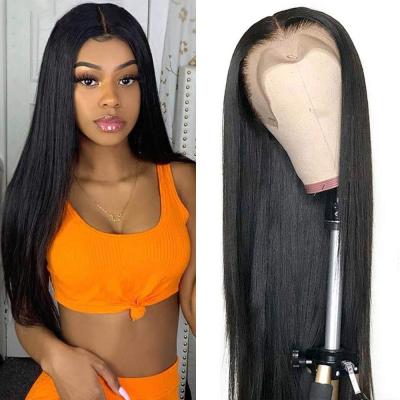 China ALL 150% Human Hair Textures Shmily 13x4 Lace Front Wig Brazilian Straight Wig Pre Plucked Hair Wig For Black Women 30 Inches for sale