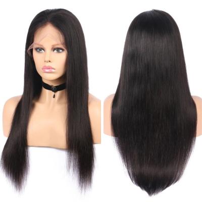 China ALL Textures Cheap Lace Up Human Hair Wigs 150% Brazilian Straight 13x4 Lace Wig Pre Plucked Remy Middle Part Human Hair Lace Part Wig 30 Inches for sale