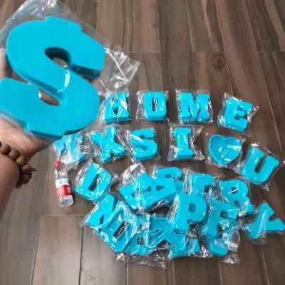 China 16 cm 26 tall letter workable silicone resin molds giant jumbo 3d extra alphabet a-z form letters silicon epoxy mold for sale