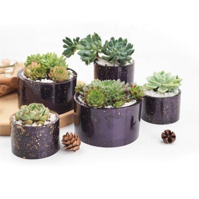 China Cylinder Shape Flower Viable Potted Plants Stick Cute Vase Pen Holder Silicone Resin Mold Planter Cement Mold for sale