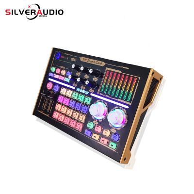 China Home GAX-N8 Professional Recording Soundcard PC Mobile Phone Live Broadcast Sound Card Mixer Set Support 48V Mic PhPodcast Equipment for sale