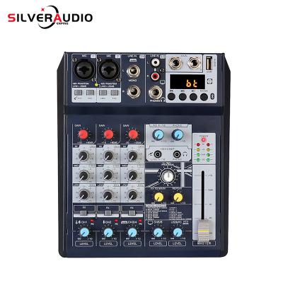 China Built-in high dynamic GAX-FX8 Mini 8-channel mixer with built-in 16 kinds of 24BIT DSP digital audio effects for computer recording and live Dj mixer for sale