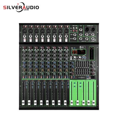 China Disco\Bar\Club\Home GAX-PK8 New PK Series Mixer With 99DSP Dual 7-Segment Equalizer USB BT 8 channel Stage KTV Audio Mixer Reverb Effect for sale