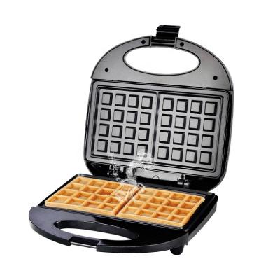 China Thermostat Adjustable Easy Handle Non-Stick Waffle Maker 2-Slice Portable Square Mini Waffle Maker for sale