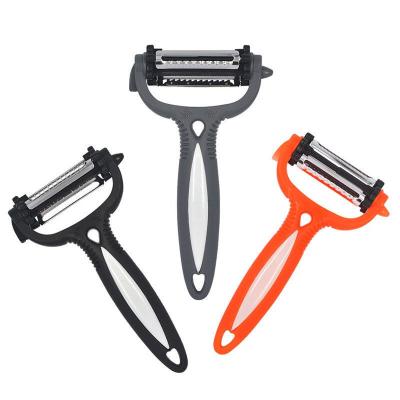 China Viable 3 in 1 360 Degree Rotary Peeler Multifunctional Fruit Kitchen Tool Vegetable Slicer for sale