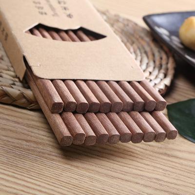 China Viable 10 Pair Set Chop Sticks Red Sandal Wooden Chopsticks for sale